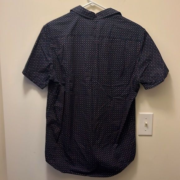 Men’s Michael Kors collared blue Button Down short sleeve Shirt size medium - Picture 5 of 9